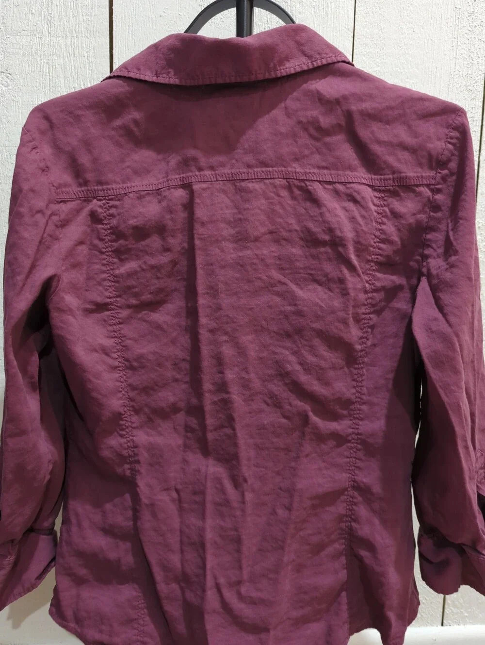 Theory Purple Long Sleeved Shirt Size L